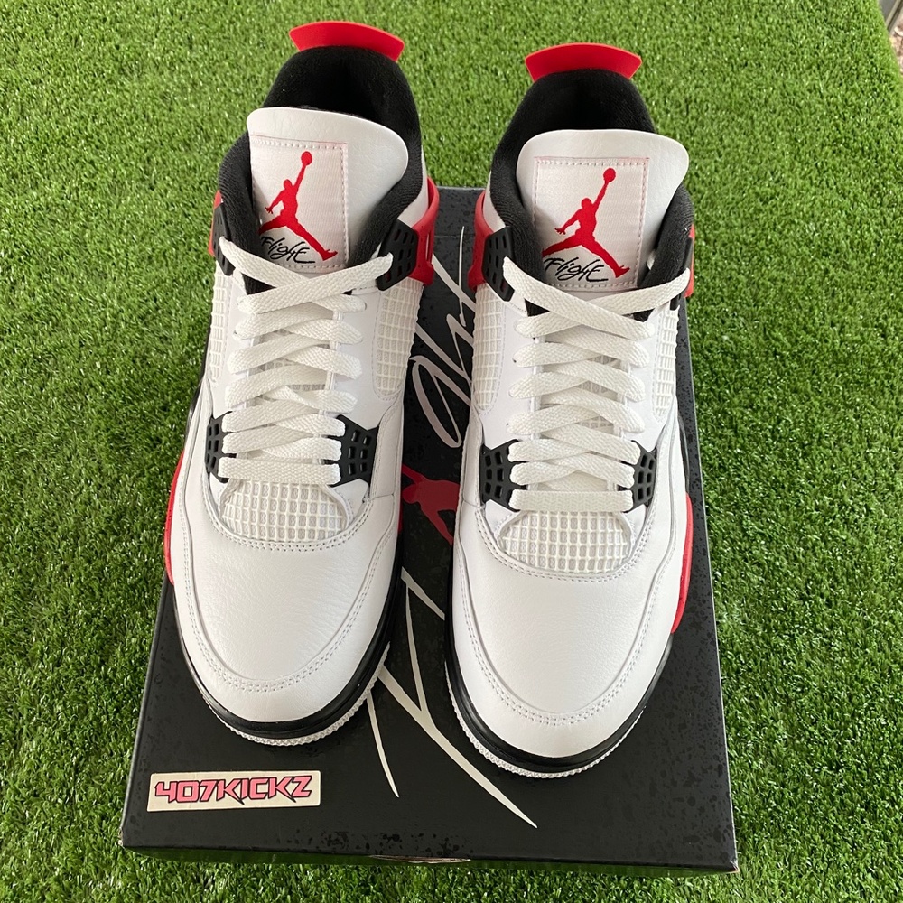 New Air Jordan 4 Retro 'Red Cement' Men's Shoes - Picture 5 of 15